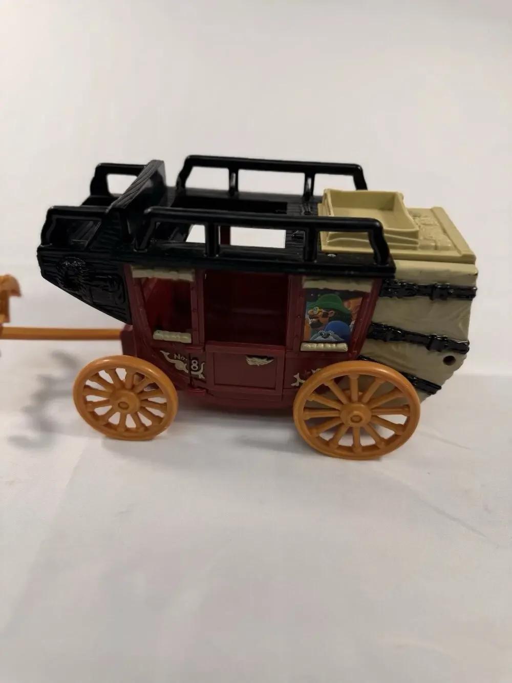Vintage 1997 Fisher-Price Great Adventures Western Stagecoach Wagon Red Coach